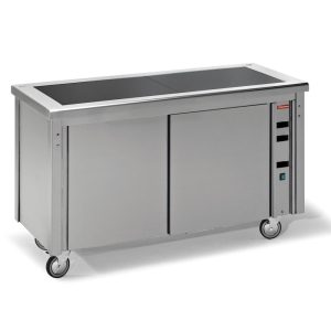 Vitroceramics element on heating cupboard