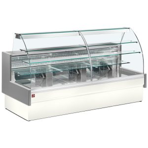 Refrigerated display counter, static, drawer system, without reserve - GREY/WHITE