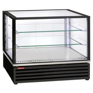 Refrigerated display, EN or GN, ventilated, 3 levels, BLACK