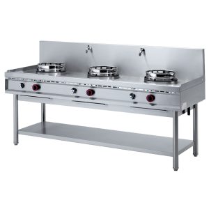 Gas wok stove, 3 burners (13 kW)