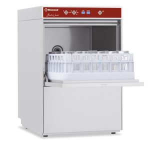 Glass-washer, basket 400x400 mm " Full-Hygiène ", with softener continuously