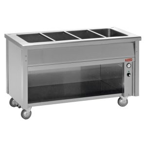 Bain-marie element on open cupboard 4 GN 1/1