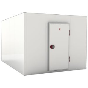 Combi cold room ISO 100, int. dim. 2830 x 3630 & 2830 x 2030 xh 2230 mm (22,91 + 12,81 m³)