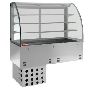 Element sink and closed display on 3 levels, refrigerated, ventilated 5x GN 1/1