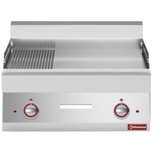Electric cooking plate 2/3 flat and 1/3 ribbed -top- "Alpha 650"