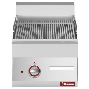 Ribbed electric cooking plate -Top-