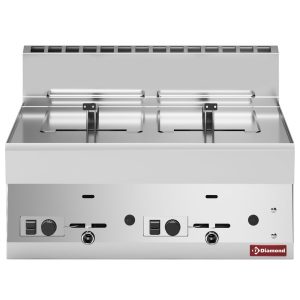 Gas deep fry fryer with 2 tanks of 8 liters -Top-