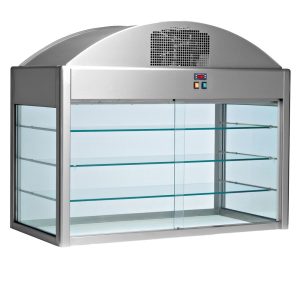 Refrigerated display with curtain