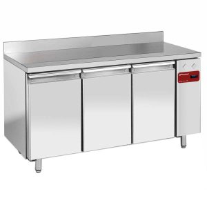Wall freezing table, ventilated, 3 doors EN 600x400, 550 liters (without group)