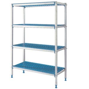 Linear rack in anodised aluminium 4 levels