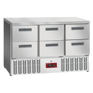 Refrigerated counter 6x 1/2 drawers GN 1/1