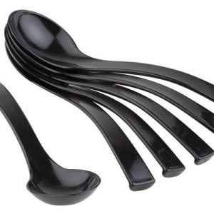 Feinkostlöffel, 23 cm (schwarz)