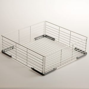 Basket for glasses in rilsanised steel