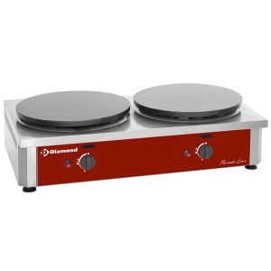 Crepe pan 2 plates high output, Ø 400 mm "enameled"