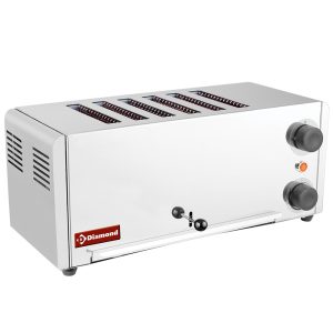 Electric roast bread 6 sections - stainless steel.