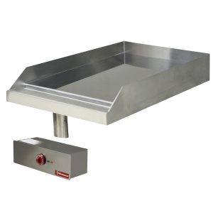 Smooth cooking plate, electric, chrome-plated, drop in