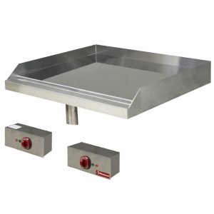 Smooth cooking plate, electric, chrome-plated, drop in