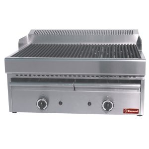 Gas steam-grill with cooking grid in cast iron -Top-