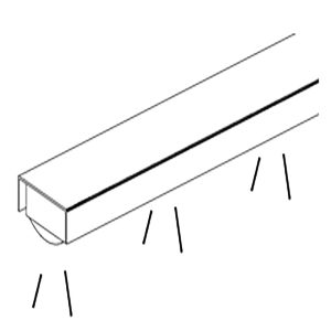 Option: LED illumination in decorative molding - (ML)
