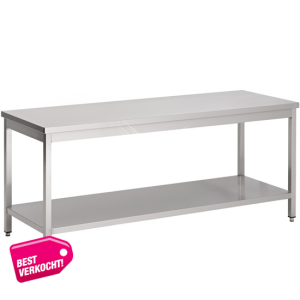 Rvs werktafel met bodemschap 1000x700x900 mm