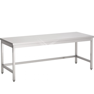 Rvs woktafel zonder bodemschap 1000x700x600 mm